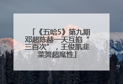 《五哈5》第九期邓超陈赫一天互掐“三百次”，王俊凯韭菜舞超魔性