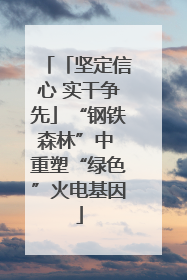 「坚定信心 实干争先」“钢铁森林”中 重塑“绿色”火电基因