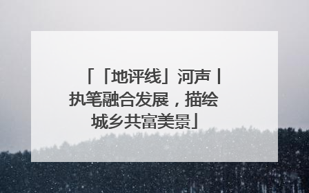 「地评线」河声丨执笔融合发展，描绘城乡共富美景