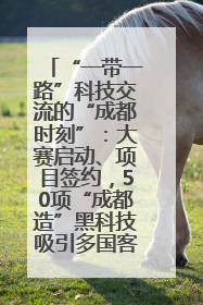 “一带一路”科技交流的“成都时刻”：大赛启动、项目签约，50项“成都造”黑科技吸引多国客商