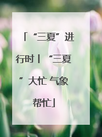 “三夏”进行时丨“三夏”大忙 气象帮忙