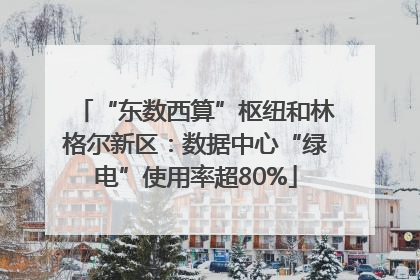 “东数西算”枢纽和林格尔新区：数据中心“绿电”使用率超80%