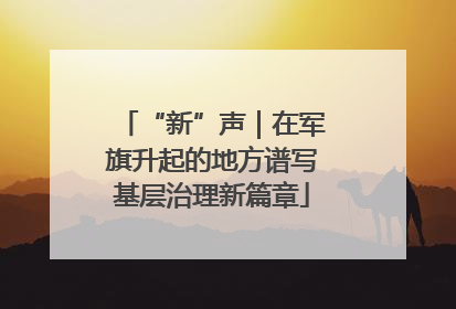 “新”声｜在军旗升起的地方谱写基层治理新篇章