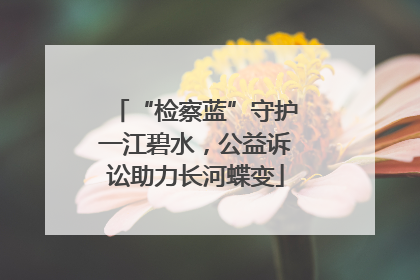 “检察蓝”守护一江碧水，公益诉讼助力长河蝶变