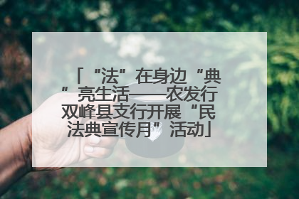 “法”在身边“典”亮生活——农发行双峰县支行开展“民法典宣传月”活动