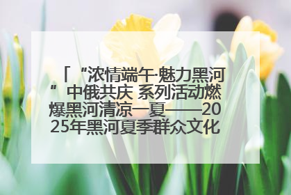 “浓情端午·魅力黑河”中俄共庆 系列活动燃爆黑河清凉一夏——2025年黑河夏季群众文化活动启幕 多元文化赋能边境文旅新高地