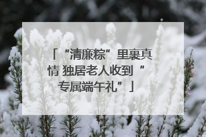 “清廉粽”里裹真情 独居老人收到“专属端午礼”