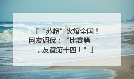 “苏超”火爆全国！网友调侃：“比赛第一，友谊第十四！”