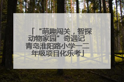 “萌趣闯关，智探动物家园”奇遇记 青岛淮阳路小学一二年级项目化乐考