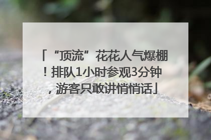 “顶流”花花人气爆棚！排队1小时参观3分钟，游客只敢讲悄悄话