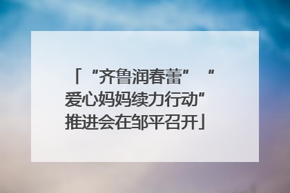 “齐鲁润春蕾”“爱心妈妈续力行动”推进会在邹平召开