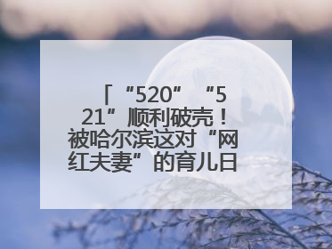 “520”“521”顺利破壳！被哈尔滨这对“网红夫妻”的育儿日记暖到了……