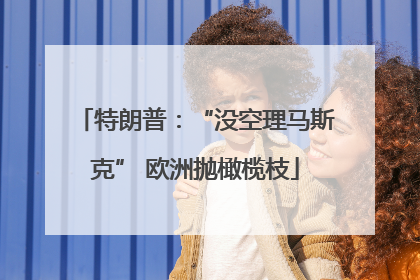 特朗普：“没空理马斯克” 欧洲抛橄榄枝