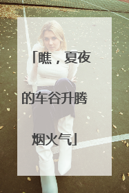 瞧，夏夜的车谷升腾烟火气