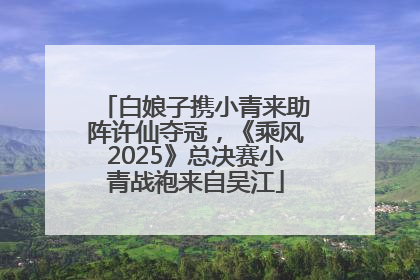 白娘子携小青来助阵许仙夺冠，《乘风2025》总决赛小青战袍来自吴江