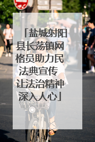 盐城射阳县长荡镇网格员助力民法典宣传 让法治精神深入人心