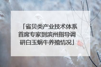 省贝类产业技术体系首席专家到滨州指导调研白玉蜗牛养殖情况