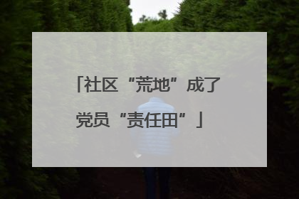 社区“荒地”成了党员“责任田”