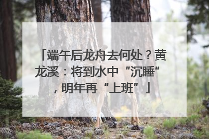 端午后龙舟去何处？黄龙溪：将到水中“沉睡”，明年再“上班”