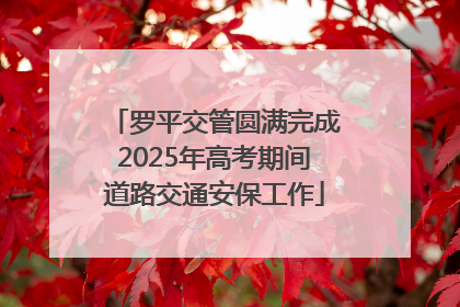 罗平交管圆满完成2025年高考期间道路交通安保工作