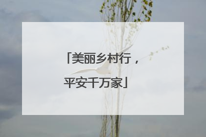 美丽乡村行，平安千万家