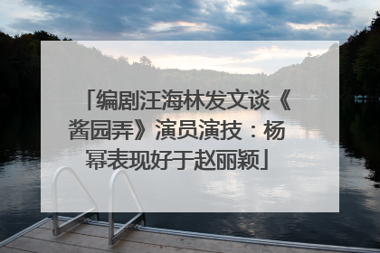 编剧汪海林发文谈《酱园弄》演员演技：杨幂表现好于赵丽颖