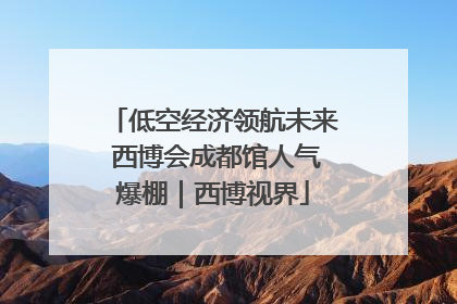 低空经济领航未来 西博会成都馆人气爆棚｜西博视界