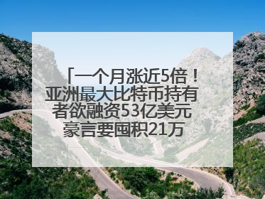 一个月涨近5倍！亚洲最大比特币持有者欲融资53亿美元 豪言要囤积21万枚比特币
