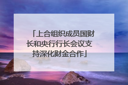 上合组织成员国财长和央行行长会议支持深化财金合作