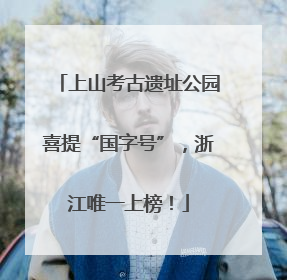 上山考古遗址公园喜提“国字号”，浙江唯一上榜！