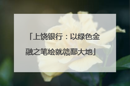 上饶银行：以绿色金融之笔绘就赣鄱大地