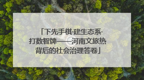 下先手棋·建生态系·打数智牌——河南文旅热背后的社会治理答卷