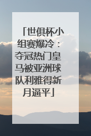 世俱杯小组赛爆冷：夺冠热门皇马被亚洲球队利雅得新月逼平