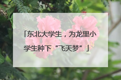 东北大学生，为龙里小学生种下“飞天梦”