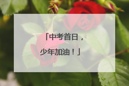 中考首日，少年加油！