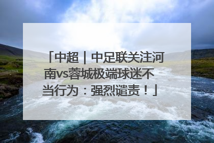 中超｜中足联关注河南vs蓉城极端球迷不当行为：强烈谴责！