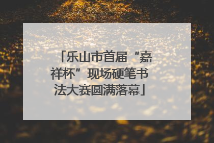 乐山市首届“嘉祥杯”现场硬笔书法大赛圆满落幕