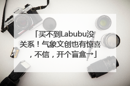 买不到Labubu没关系！气象文创也有惊喜，不信，开个盲盒→