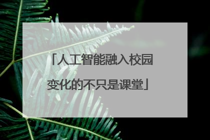 人工智能融入校园 变化的不只是课堂