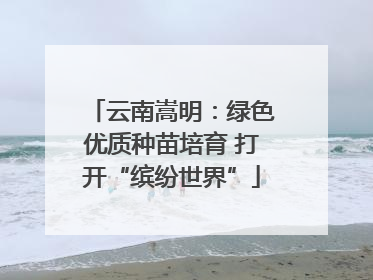 云南嵩明：绿色优质种苗培育 打开“缤纷世界”