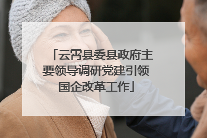 云霄县委县政府主要领导调研党建引领国企改革工作