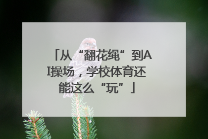 从“翻花绳”到AI操场，学校体育还能这么“玩”