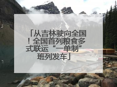 从吉林驶向全国！全国首列粮食多式联运“一单制”班列发车