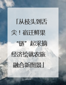 从枝头到舌尖！宿迁鲜果“链”起采摘经济绘就农旅融合新图景