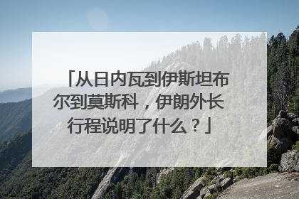 从日内瓦到伊斯坦布尔到莫斯科，伊朗外长行程说明了什么？