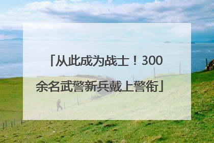 从此成为战士！300余名武警新兵戴上警衔