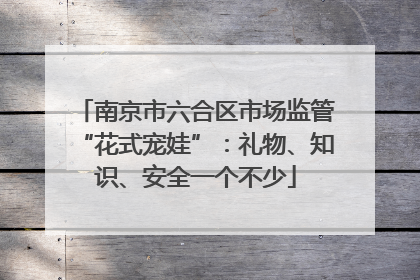 南京市六合区市场监管“花式宠娃”：礼物、知识、安全一个不少