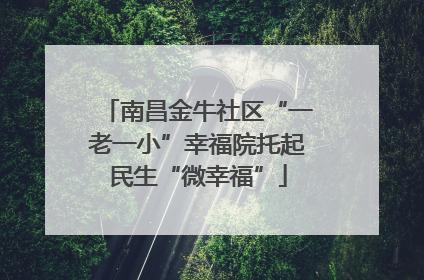 南昌金牛社区“一老一小”幸福院托起民生“微幸福”