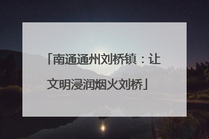 南通通州刘桥镇：让文明浸润烟火刘桥