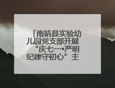 南靖县实验幼儿园党支部开展“庆七一•严明纪律守初心”主题党日活动